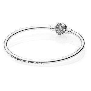 Genuine PANDORA Unique Snowflake Bangle: 590740CZ